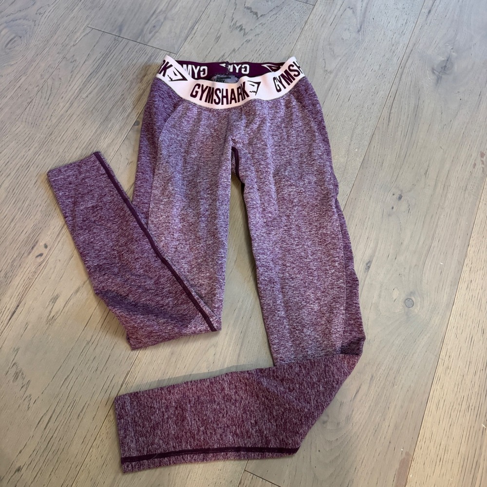 Gymshark Seamless High Waisted Leggings Ombre Maroon‎ Athletic Workout Gym
